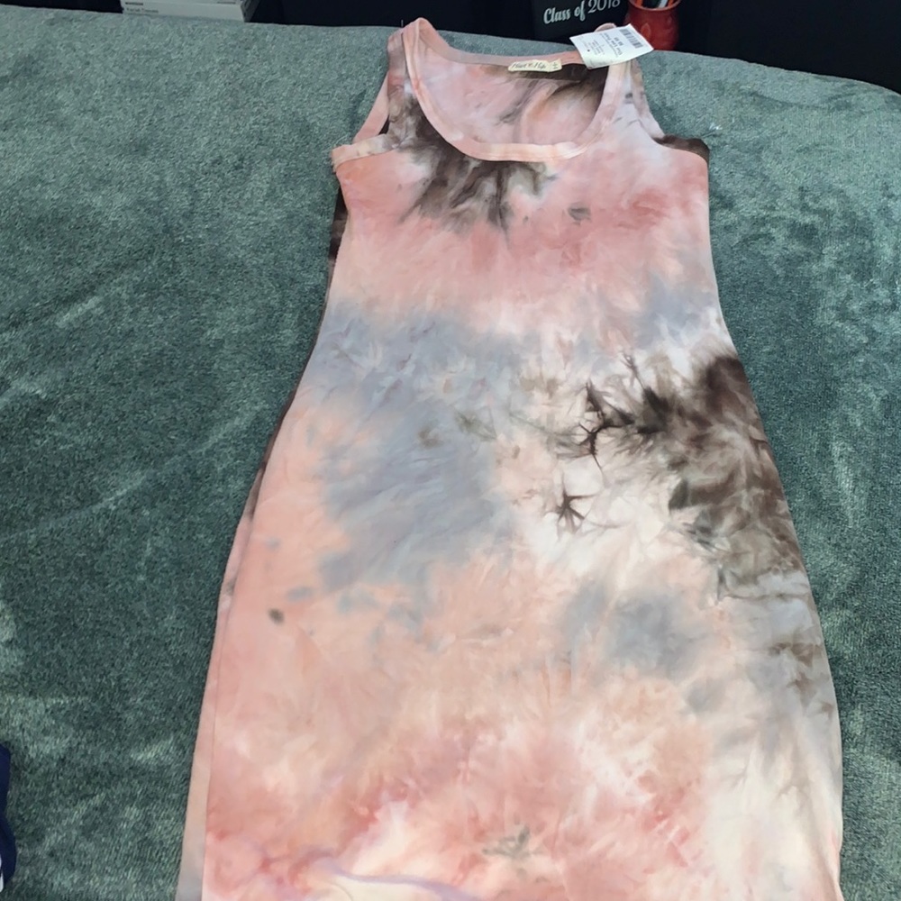 Fitted suede dress